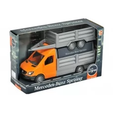 Машинка іграшкова Mercedes-Benz Sprinter 39667 з причепом, 24 см, відкриваються двері, Tigres