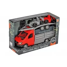 Автомобиль Mercedes-Benz Sprinter бортовой с лафетом – красный Tigres 39669