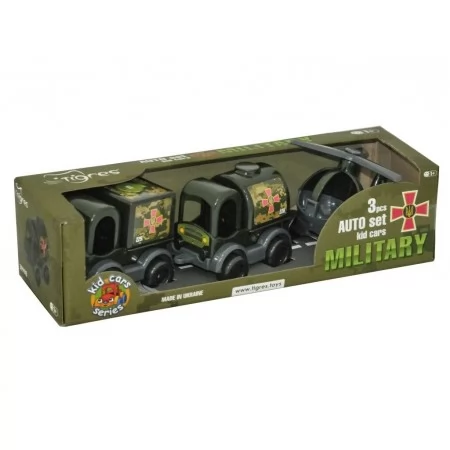Набор авто Kid cars военный 3 шт Tigres 39998