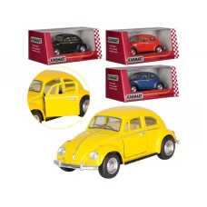 Машинка инерционная металлическая Volkswagen Classical Beetle 12 см, открываются двери, Kinsmart KT5057W