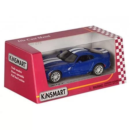Машинка інерційна металева Dodge 2013 SRT Viper GTS, 12,5 см, відкриваються двері, Kinsmart KT5363WF