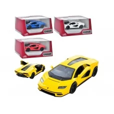 Машинка інерційна металева Lamborghini KT5437W, 12 см, відчиняються двері, Kinsmart
