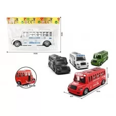 Инерционный автобус BabyToys 1323-17 A, 13 см, резиновые шины