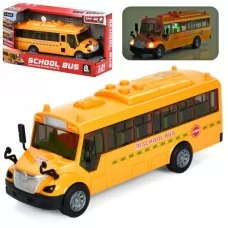 Автобус 98056A інерц, шкільний автобус, 20см, 1:24, звук, світло, відчиняються двері, гумові колеса, на бат(табл), в кор-ці Автобус 98056A інерц, шкільний автобус, 20см, 1:24, звук, світло, відчиняються двері, гумові колеса, на бат(табл), в кор-ці