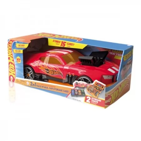 Гоночний автомобіль-гараж 2 в 1 (червоний) Hot Wheels Розмір пакунку    15 x 35 x 18 см