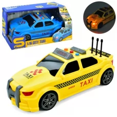 Машина JS124DE таксі, 24,5 см, 1:16, звук, світло, 2 кольори, на бат-ці (табл), в кор-ці