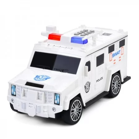 Машина WF-3018 26см, поліція, сейф з кодом, затягує купюри, звук, світло, 2 кольори, на бат-ці, в кор-ці, 28,5-15-13,5