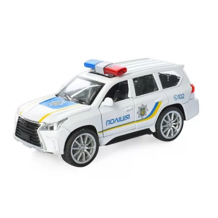 Машинка AS-1833 Автосвит, АвтоСвіт 1:36, металл, инер-я, полиция, 11,5см, резин.колеса, открыв. двери, в кор-ке