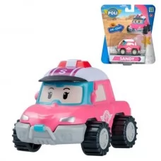 Металлическая коллекционная машинка Робокар Сэнди DIE CAST (Robocar Poli) Металл , 5 x 14 x 15 см , Вращающиеся колеса.