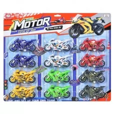 Инерционный мотоцикл BabyToys 399-464B 13см, 12 шт