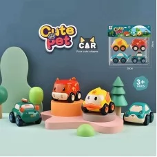 Набір інерційних машинок BabyToys 681 A, 4 шт, тварини Набір інерційних машинок BabyToys 681 A, 4 шт, тварини