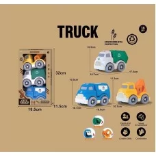 Набор инерционных машинок BabyToys 904-4, 3 шт в коробке
