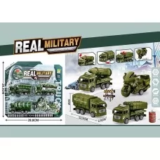 Набор военной техники BQ 600-48 с инерционным ходом, 4 машинки