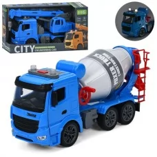 Строительная техника 1102A-3A инерц,30см, 1:16, звук, свет, резиновые колеса, подвижные детали, 2виды(бетоносмеситель, кран), на бат(табл), в кор-ке