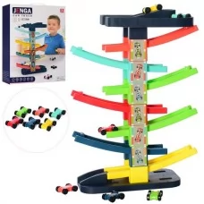 Автотрек BabyToys 6601 с машинками, 19 деталей, 4 см