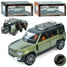 Джип AP-1833 АвтоСвіт,1:24, метал, інерц, 21см, відчиняються двері/капот/багажник, гумові колеса, звук, світло, 3 кольори, бат(табл)
