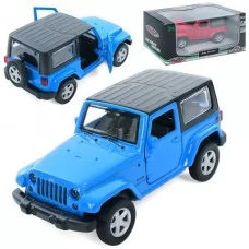 Джип AS-3055 АвтоСвіт, 1:42, Jeep Wrangler, метал, інерц, 11,5см, відчиняються двері, гумові колеса, 2 кольори, в кор-ці