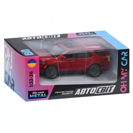Джип AS-3224 АвтоСвіт, 1:32-36, метал, інерція, 12см, відчиняються двері/багажник/люк, гумові колеса, 3кольори, в коробці, 15,5-7-8см Джип AS-3224 АвтоСвіт, 1:32-36, метал, інерція, 12см, відчиняються двері/багажник/люк, гумові колеса, 3кольори, в коробці, 15,5-7-8см