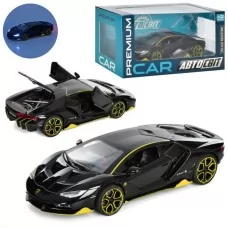 Машина AP-1795 АвтоСвіт, 1:32, метал, інерційна, 15см, звук, світло, відкриваються двері/багажник, гумові колеса, на батарейках-таб, в коробці