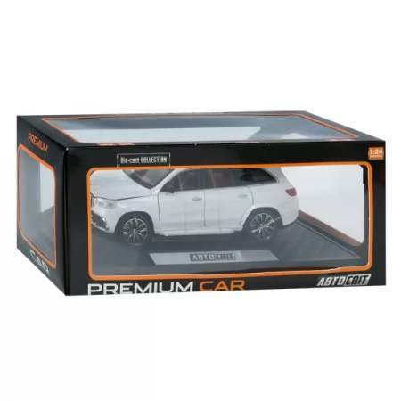 Машина AP-1848 АвтоСвіт,1:24, метал, інерц, 20,5см, звук,світло, відчиняються двері/капот/багажник, гумові колеса, на підставці, 3кольори, бат(табл)