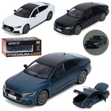 Машина AP-2123 АвтоСвіт, 1:24, метал, інерція, 21см, звук, світло, відчиняються двері/багажник, гумові колеса, 3кольори, бат(табл), в коробці, 25,5-11-12,5см