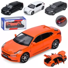 Машина DY668-69 інерція, метал, 1:28, 16,5см, відчиняються двері/багажник/капот, звук, світло, гумові колеса, 4 кольори, на бат(табл), в кор-ці, 22,5-10,5-10,5см