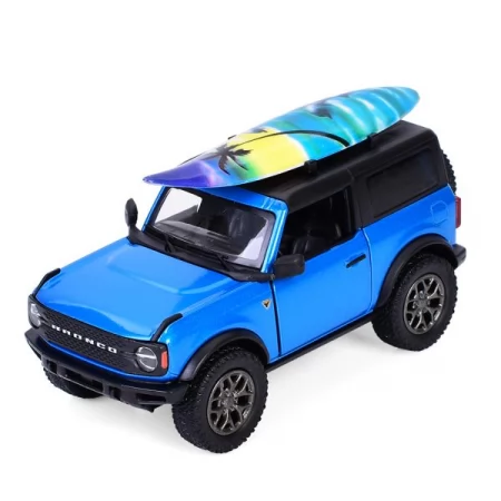 Машина KT5438WS інерція, метал, 1:34, 12,5см, дошка для серфінгу,відчиняються двері, гумові колеса, 4 кольори, в коробці, 16-7-7,5см