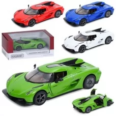 Машина KT5473W метал, інерція, 1:36, 12,5см, відчиняються двері, гумові колеса, 4 кольори, в кор-ці, 16-7-7,5см