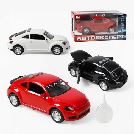 Машинка DL-74901 "Авто Експерт", 3 кольори, металопласт, ОЗВУЧ. УКР, 1: 32, пара, мелодії, вірші, світло, відчиняється капот, в коробці, МІКС