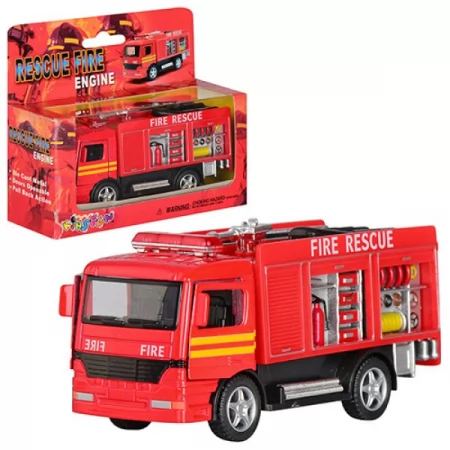 Машинка KS 5110 W мет., пожежна, кор., 15-12,5-5,5 см Машинка KS 5110 W мет., пожежна, кор., 15-12,5-5,5 см