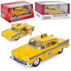 Машинка KT 5360 W металл,инер-я,такси,12,5см,1:40,рез.колеса,откр.дв,кор-ке