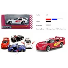 Металлическая машинка Dodge Viper инерционная с открывающимися дверями