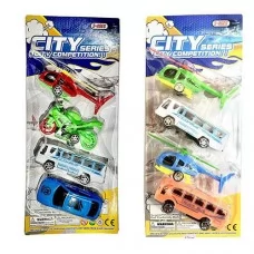 Набор инерционных машинок BabyToys L778-8-10, 9 см, 4 шт в наборе
