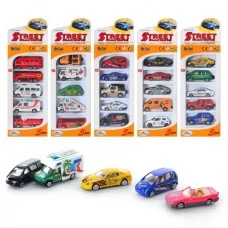 Набор машинок металлических BabyToys PT 2006, инерционный, 5 шт