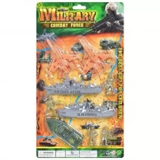 Набор военной техники BabyToys 61601-11 самолёт лодка корабль солдатики