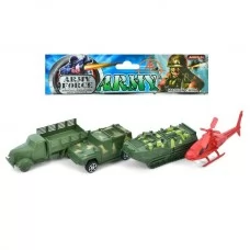 Набор военных машинок инерционных BabyToys 6688-60, 4 штуки от 8 см