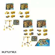 Набор машинок BabyToys BZ340-4A металлические строительная техника 4 штуки
