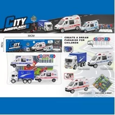 Набор машинок спецслужб BabyToys JW567-049 инерционные 3 шт