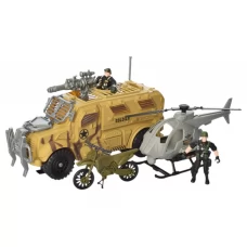 Игровой набор военной техники, бронемашина, вертолет, фигурки D3109-42