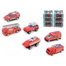 Машинка пожарная Alloy Car, 8 см, инерционная, микс видов FY725281 Машинка пожарная Alloy Car, 8 см, инерционная, микс видов FY725281
