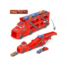 Трейлер-трек трансформер LH901-9, 28-39 см, запуск машинок, 3 машинки