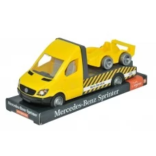 Автомобіль Mercedes-Benz Sprinter евакуатор - жовтий на планшетці Tigres 39711
