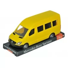 Автомобиль Mercedes-Benz Sprinter пассажирский – желтый на планшетке Tigres 39716