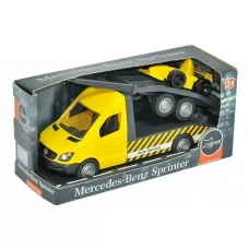 Автомобиль Mercedes-Benz Sprinter эвакуатор с лафетом – желтый Tigres 39741