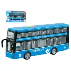 Двоповерховий автобус City Service, 28,5 см, інерційний, світло і звук WY912B Двоповерховий автобус City Service, 28,5 см, інерційний, світло і звук WY912B