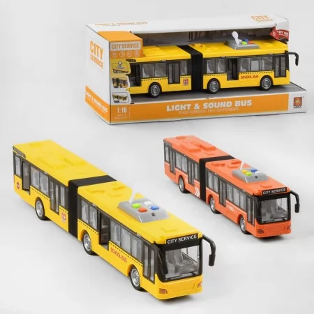 Автобус WY 913 AB 2 кольори, світло, звук, інерційна, в коробці