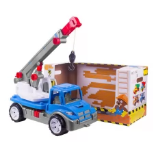  Автокран 3893 "Technok Toys" колір синій, рухливий кран, в коробці