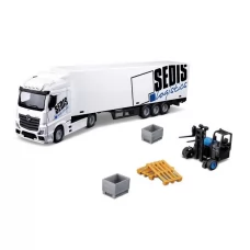 Автомодель Bburago Фура Mercedes-Benz Actros с погрузчиком 1: 43 18-31471 