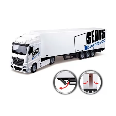 Автомодель Bburago Фура Mercedes-Benz Actros с погрузчиком 1: 43 18-31471
