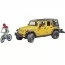 Автомодель Bruder Джип Jeep Rubicon с фигуркой велосипедиста на спортивном байке 1: 16